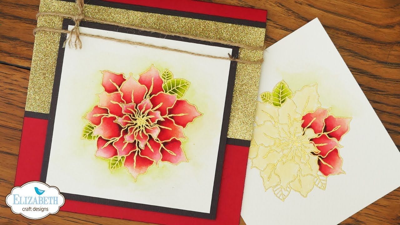 Coloring the Poinsettia Stamp | Technique Friday with Els