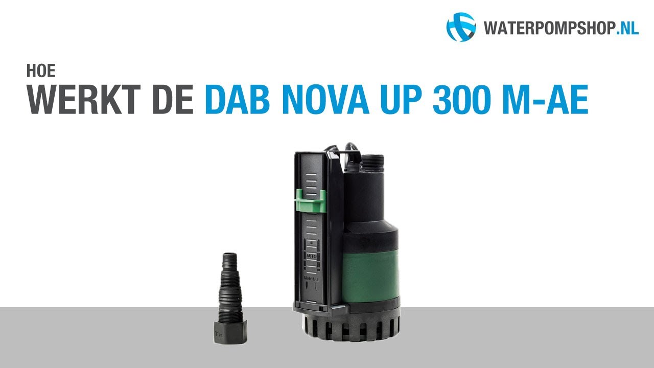 DAB Nova Up 300 M-AE Vlakzuiger Dompelpomp in actie