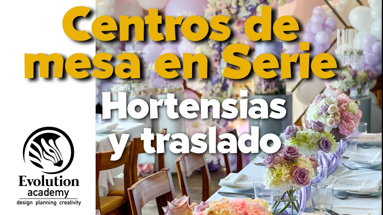 Diseño con Hortensias y Rosas al Agua