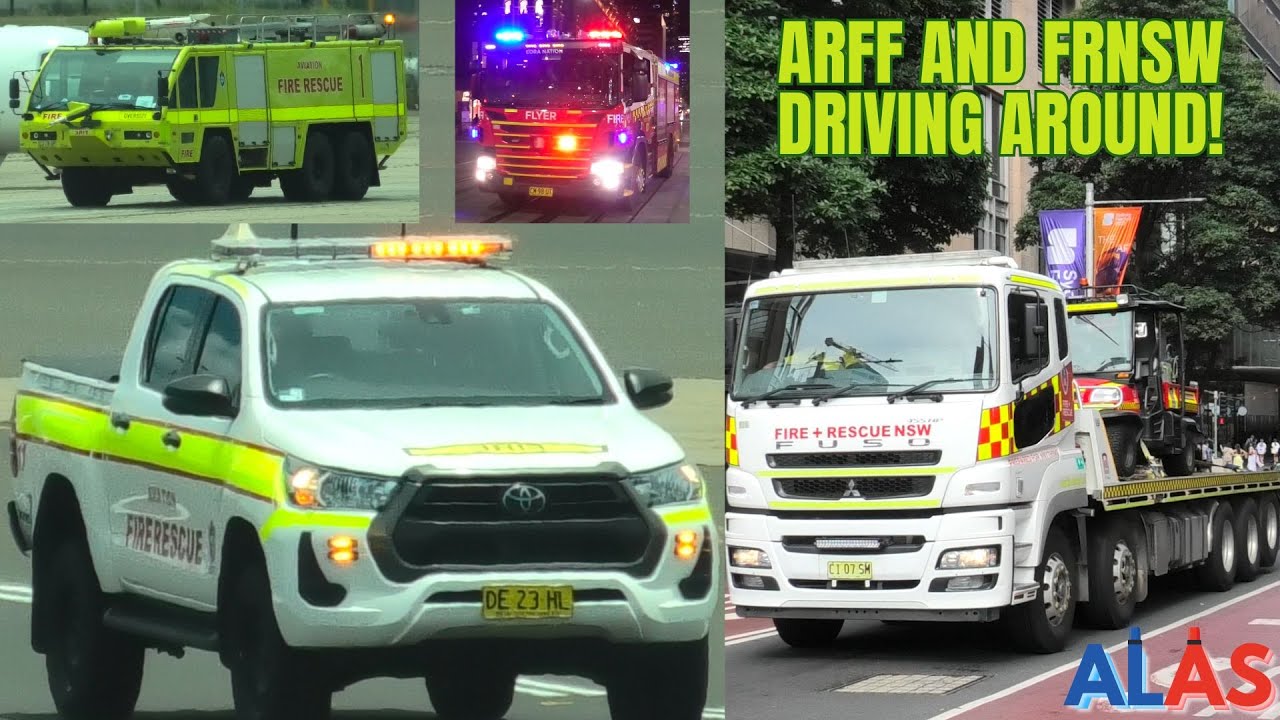 ARFF // FRNSW - Tender 1 & 11, Responder ATV + More - Driving | Seperate Incidents, Sydney Airport