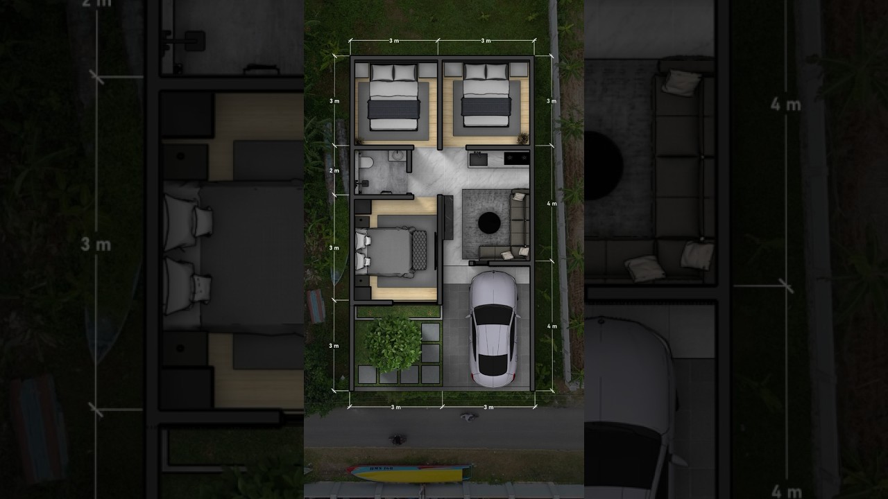 Desain rumah 6x11 meter SUPER #shorts