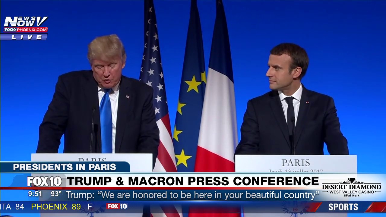 FULL PRESS CONFERENCE: President Trump and President Macron in Paris (FNN)