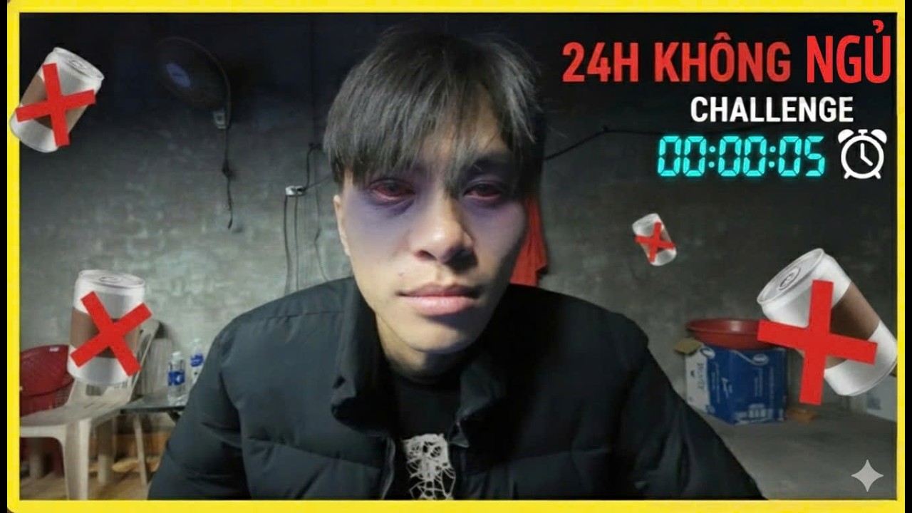Giang Lúa - Thử Thách 24h Không Ngủ Và Đây Là Những Gì Xảy Ra Với Khuôn Mặt Tôi!