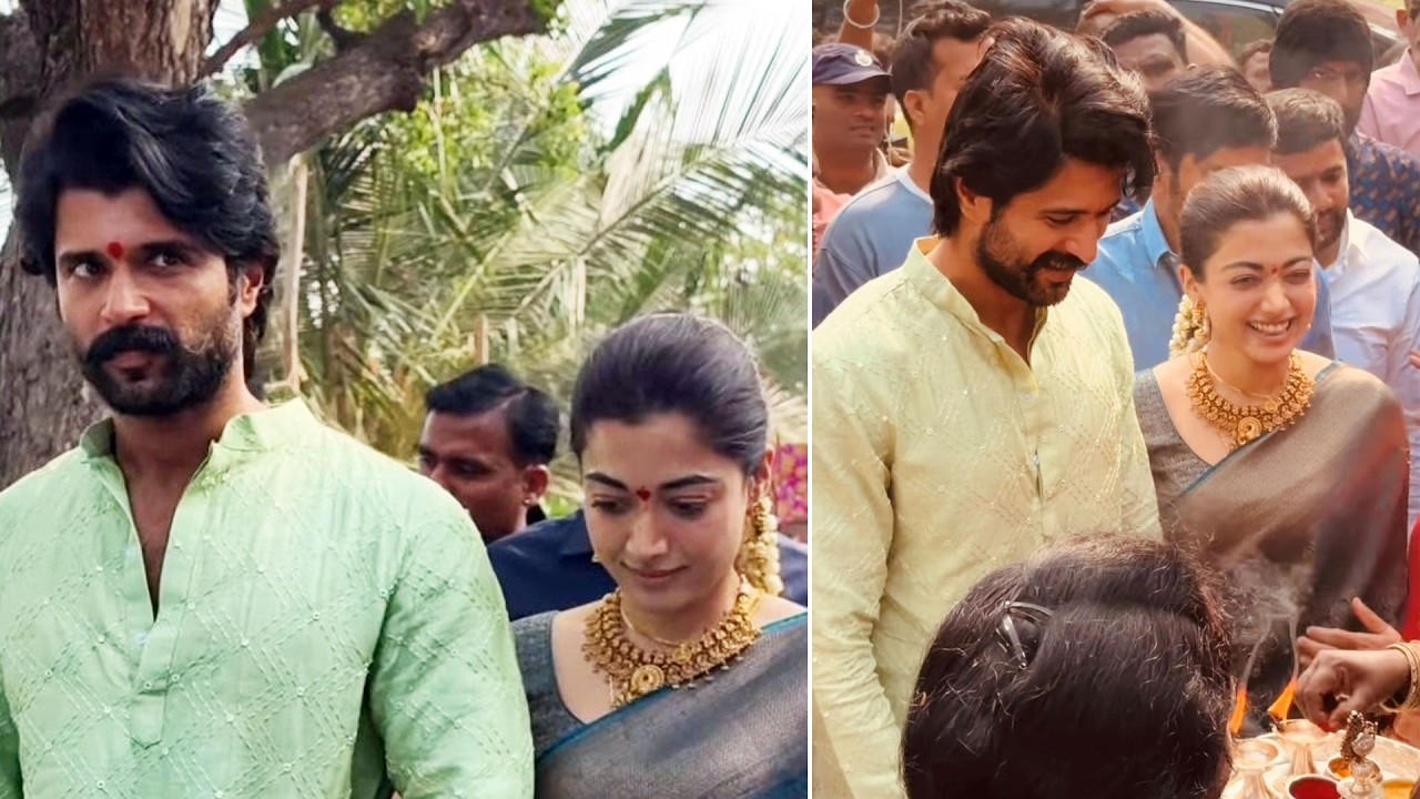 Vijay Deverakonda & Rashmika Reached Nagarkurnool | Satyanarayana Swamy Vratham