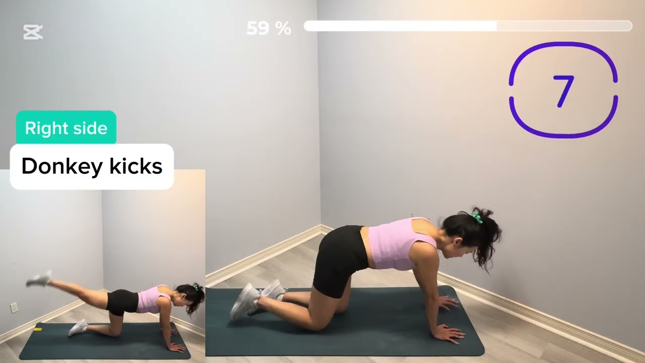 10 MIN BOOTY WORKOUT 🍑 | Follow along, no repeats, left and right exercises, lose weight at home