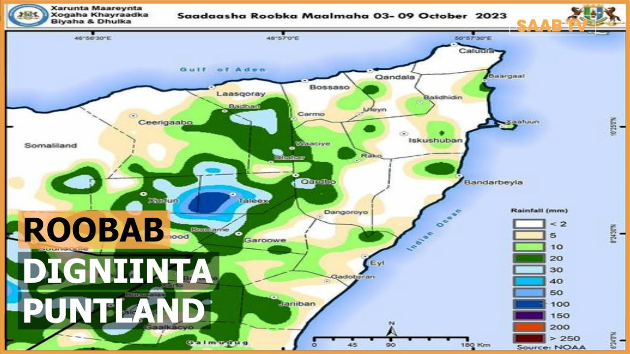 Puntland Oo Digniin Ka Soo Saartay Roobab Ku Soo Wajahan