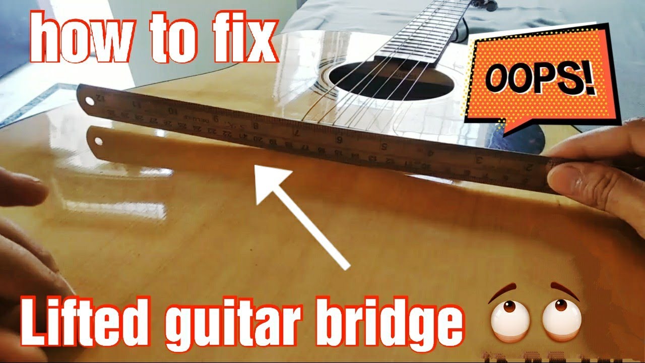 How to fix lifted guitar bridge