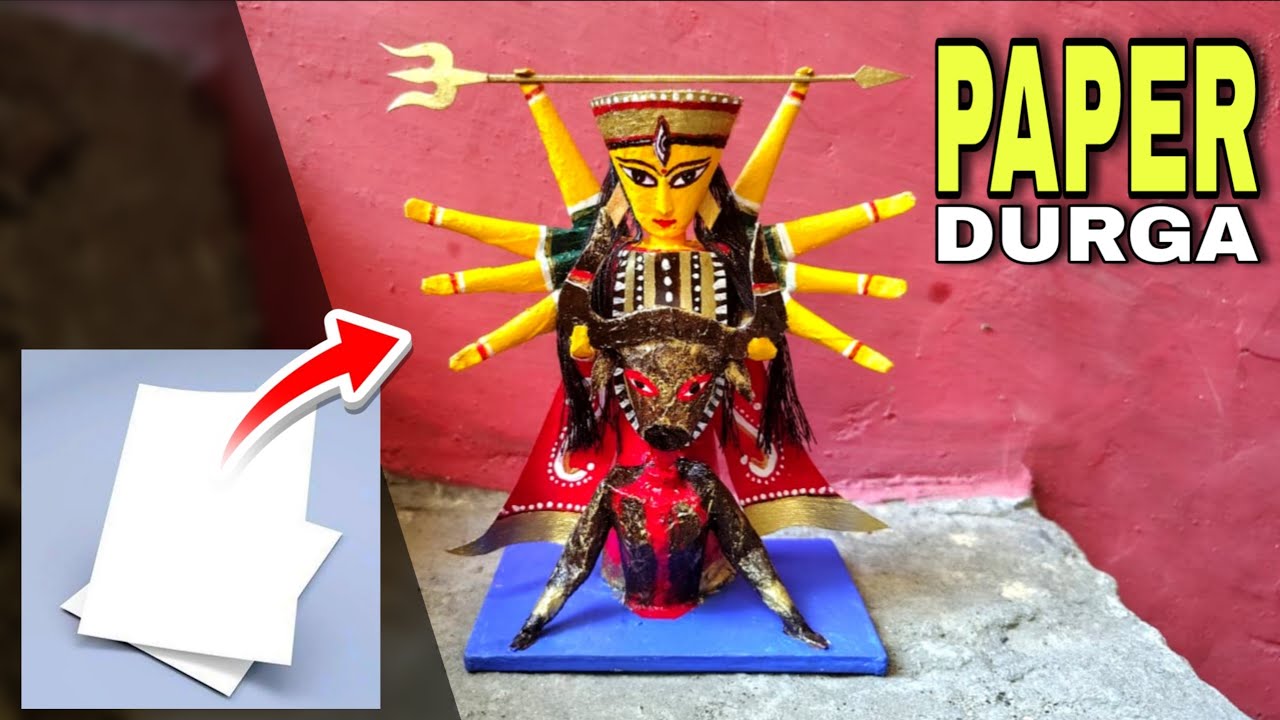 How to make paper maa durga idol | Paper durga murti tutorial