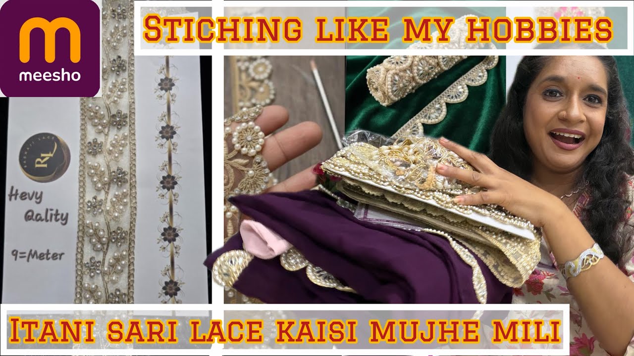 Messho beautiful lace design stiching professional use #messhohsul#lacedesignonsuit 