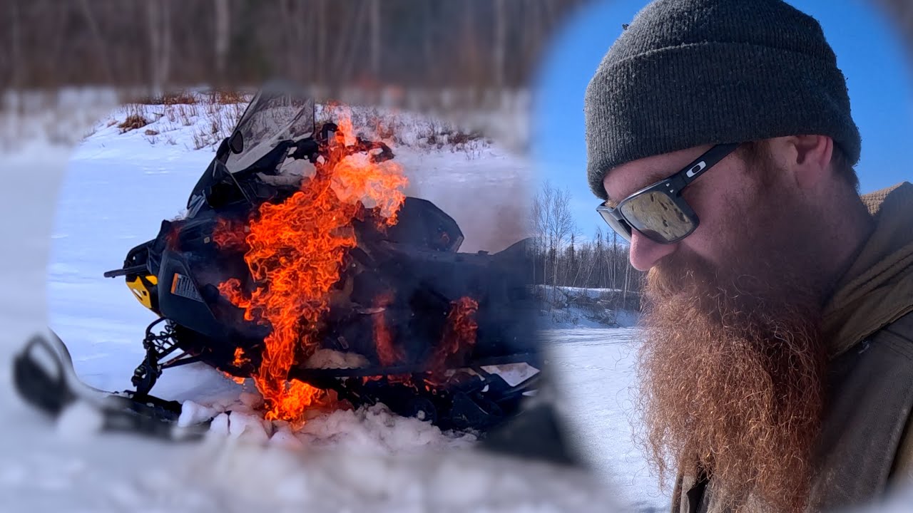 EP 10 Snowmobile catches fire 40 miles from the truck. #SFYK