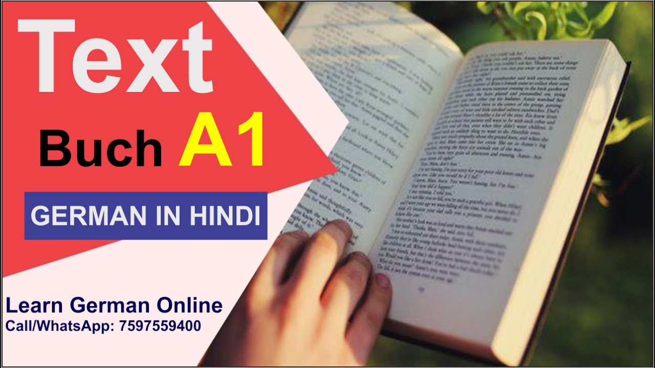 Text A1  | Deutsche Grammatik in Hindi A1 B1| Learn German