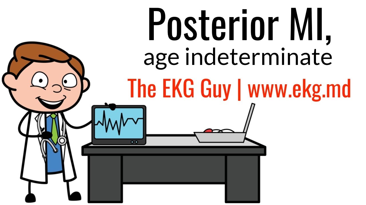 Задний нижний инфаркт миокарда (возраст не определен) на ЭКГ / ЭКГ l The EKG Guy - www.ekg.md