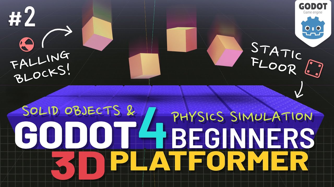 Godot 4 3D Platformer Урок №2: Твердые объекты и моделирование физики!