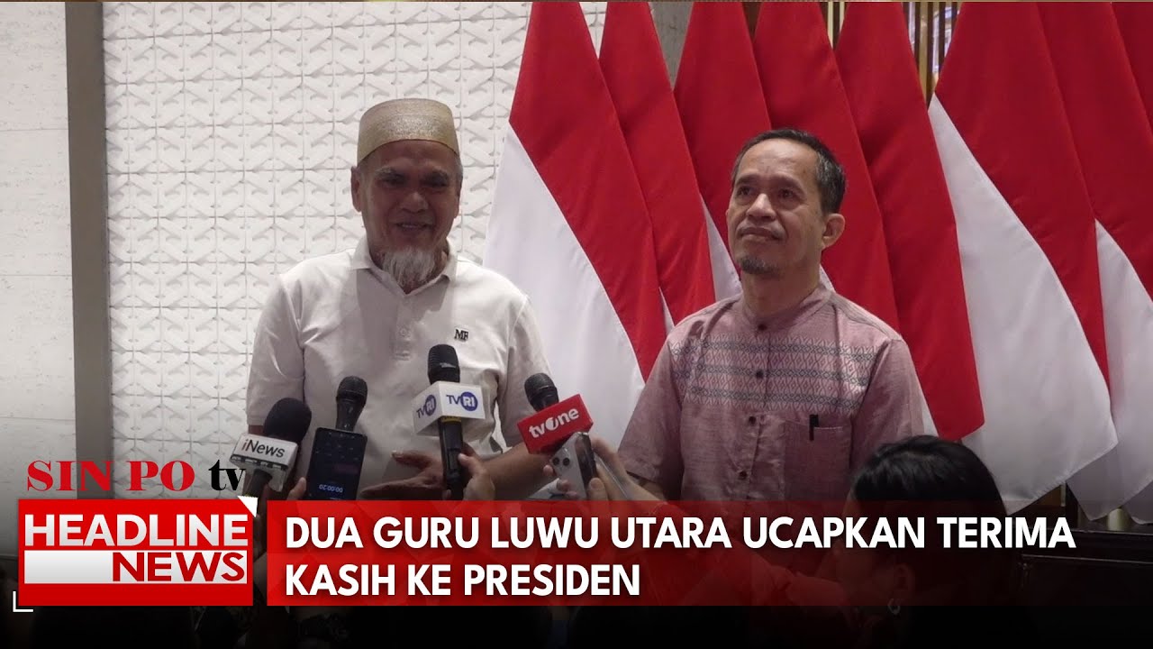 2 Guru Luwu Utara Ucapkan Terima Kasih Ke Presiden