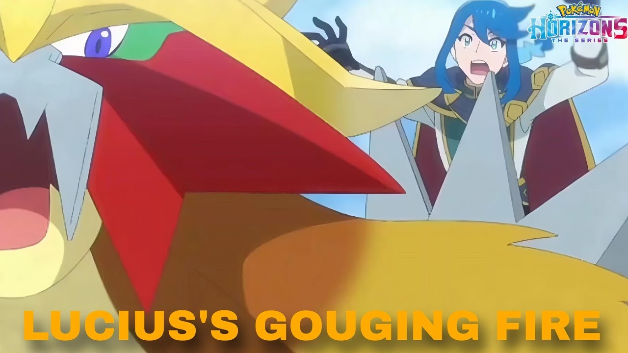 Lucius Final Pok&eacute;mon Is Gouging Fire NOT Entei Pokemon Horizons