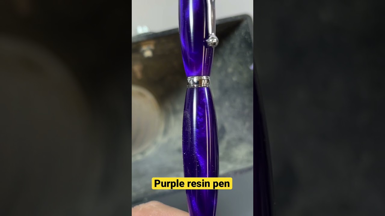 Purple resin pen #skkrafts #woodworking #woodturning #penturning #resinart #resin #blank #lathe
