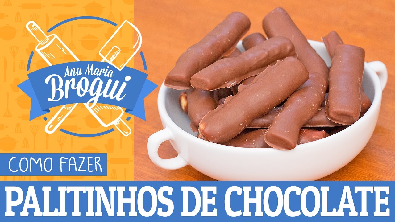 COMO FAZER PALITINHOS DE CHOCOLATE IGUAIS AOS DA PADARIA | #AnaMariaBrogui