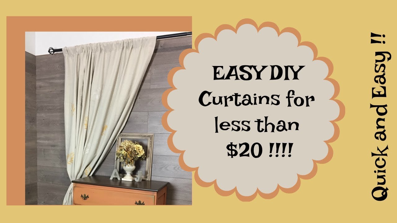 EASY Drop Cloth Curtains Beginner Sewing Project