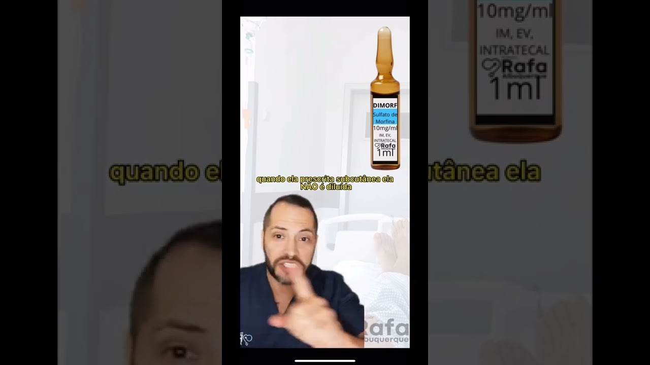 Morfina Subcut&acirc;nea! Diluir ou n&atilde;o? 😅 #enfermagem #enfermagemprotagonista #medicamentos #analgesia