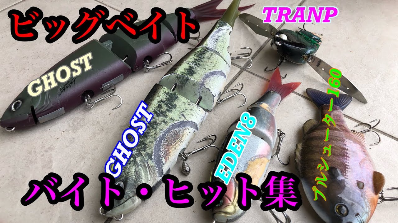 【バス釣り】ビッグベイト　バイト・ヒットシーン集　DRT GHOSTなど