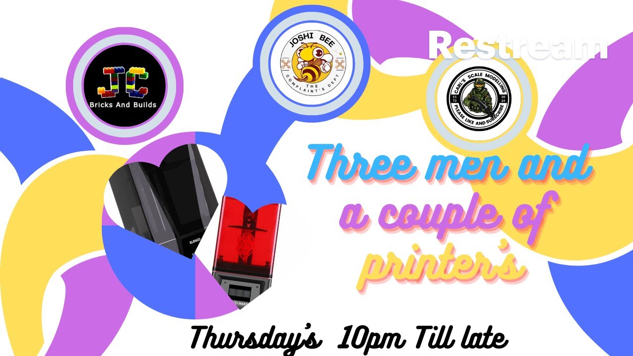 Three men and a couple of printers