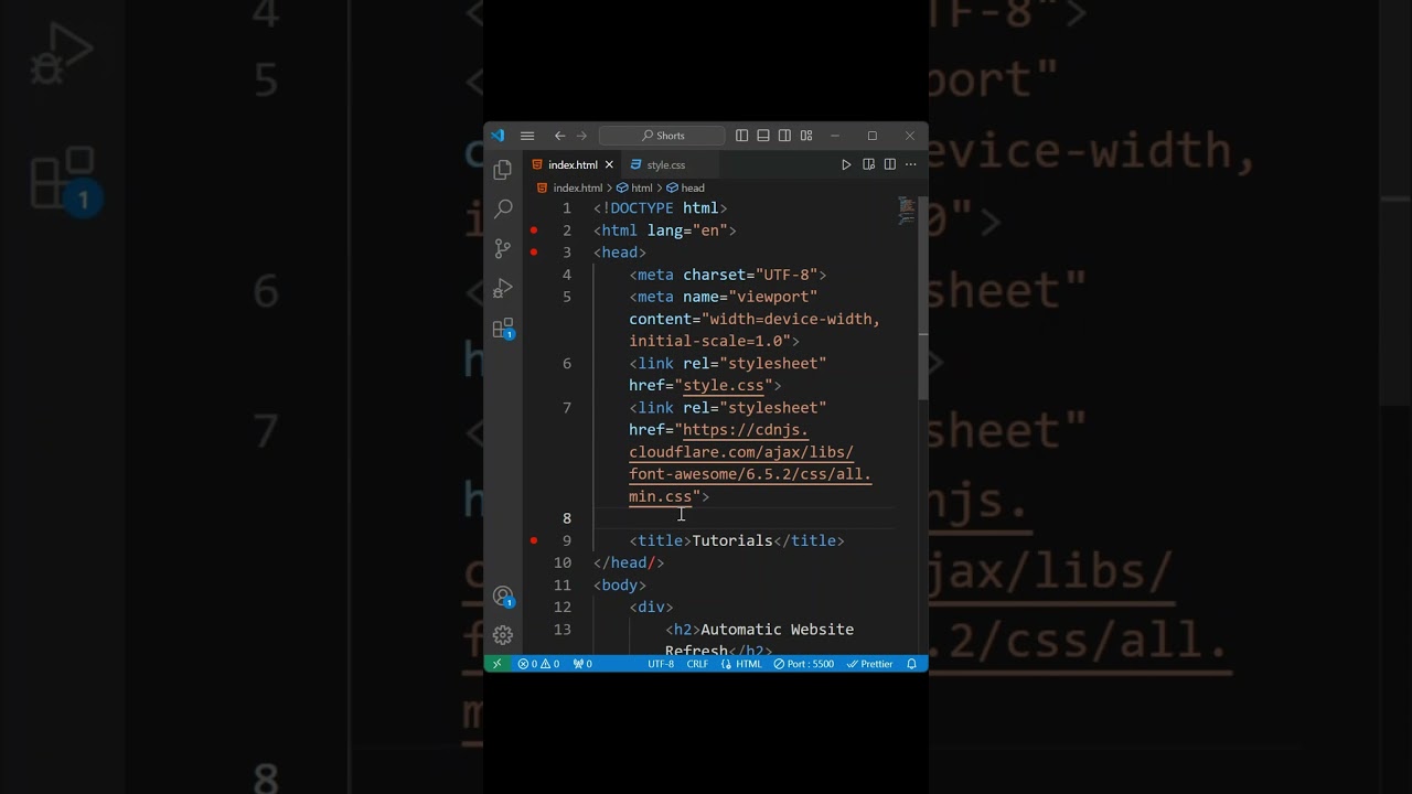 Refresh Website #html #html5 #coding