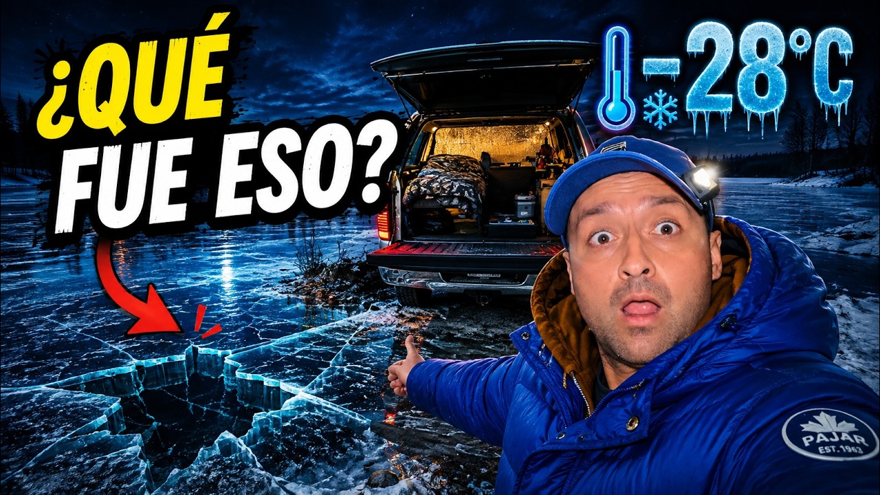 CRUJIDOS de Hielo GIGANTES bajo mi CAMIONETA ¡Tuve que Escapar en la Media Noche!
