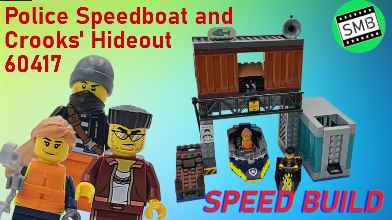 LEGO City 60417 - Police Speedboat and Crooks' Hideout *SPEED BUILD* review