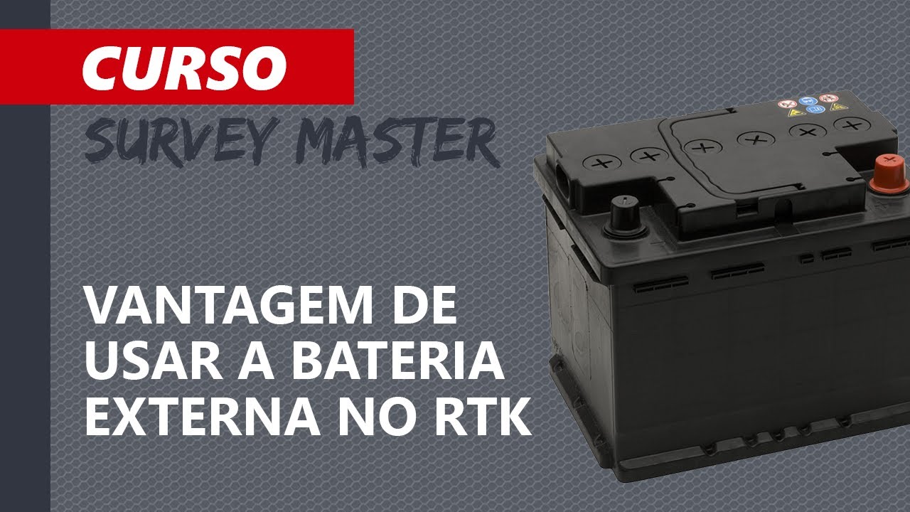 (SURVEY MASTER) Vantagem de usar a bateria externa no RTK
