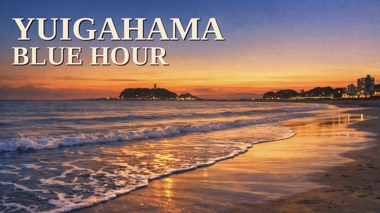 Kamakura Sunset Beach — Yuigahama Blue Hour | Relaxing Lofi Japan