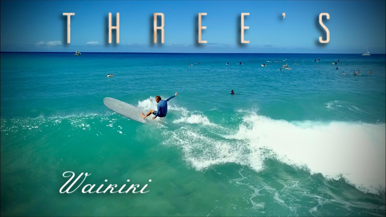 Surfing Waikiki | Three's Surf Break | Mid Summer Swell (July 2021)