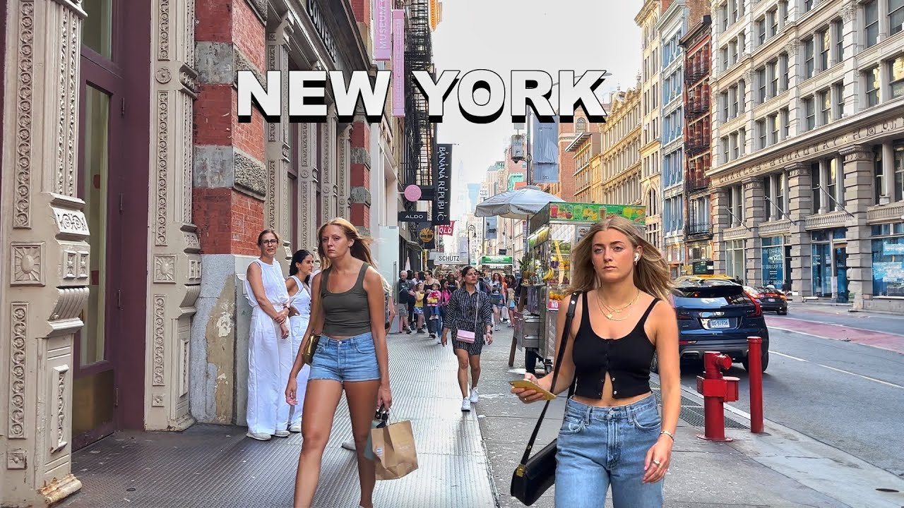 New York City Virtual Walking Tour - Manhattan 4k NYC Walk - SOHO, Little Italy & Chinatown