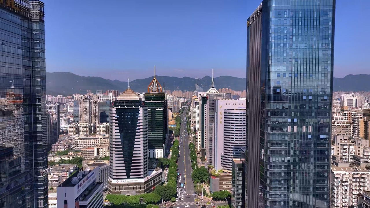 May Fourth Road in Fuzhou,China,the hardcore strengthof theFuzhou metropolitanarea中国福州五四路，福州大都市的硬核实力