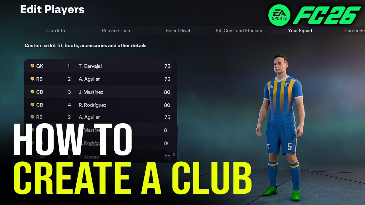 Как создать клуб в EA FC 26 (шаг за шагом)