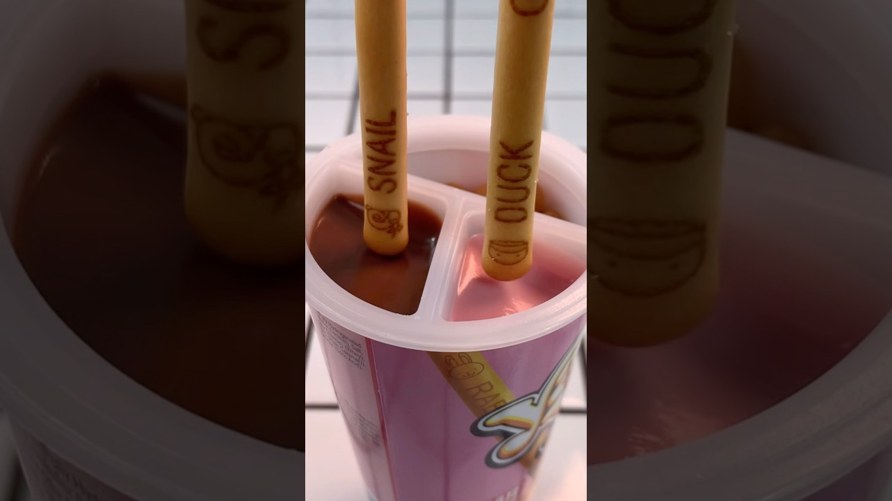 Chocolate dips biscuit snack jelly food mukbang