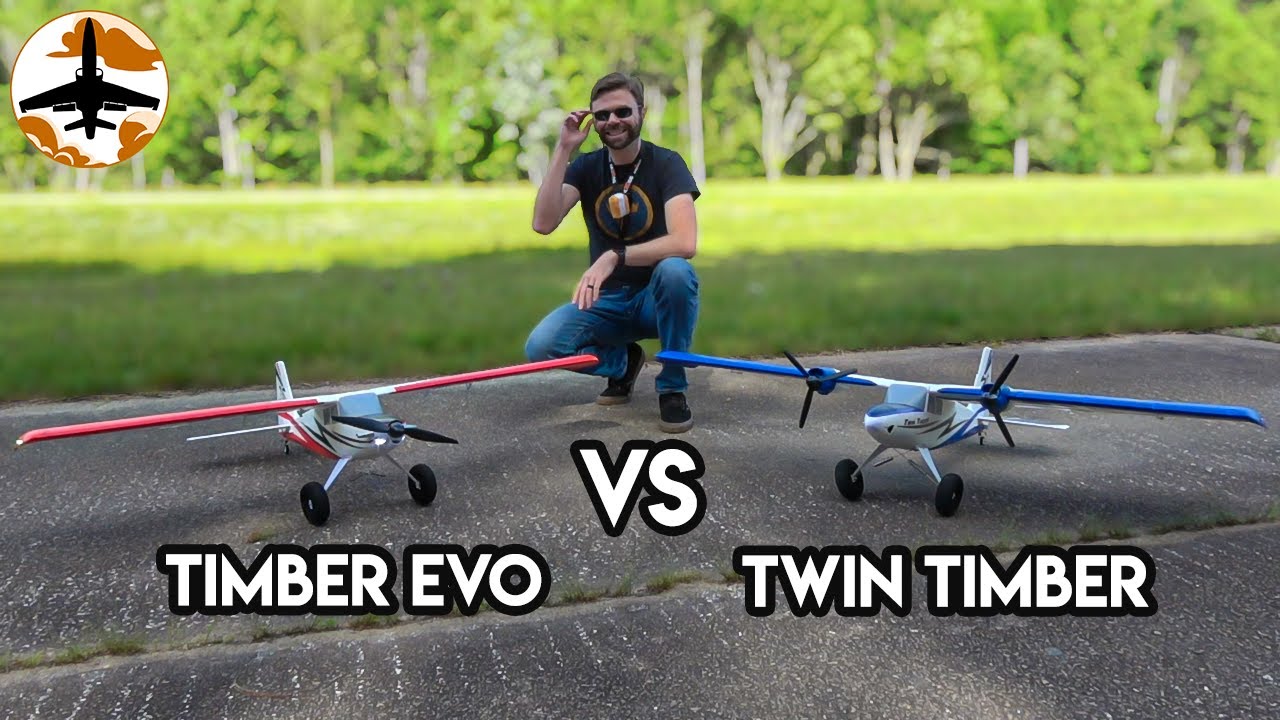 E-flite Twin Timber vs Turbo Timber Evolution Head to Head Comparison