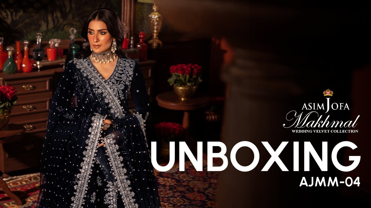 Unboxing Video of Makhmal - Wedding Velvet Collection by Asim Jofa | AJMM-04