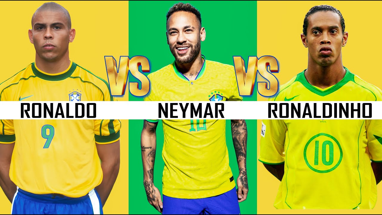 Comparison: Ronaldo Nazario Versus Neymar Júnior Versus Ronaldinho.
