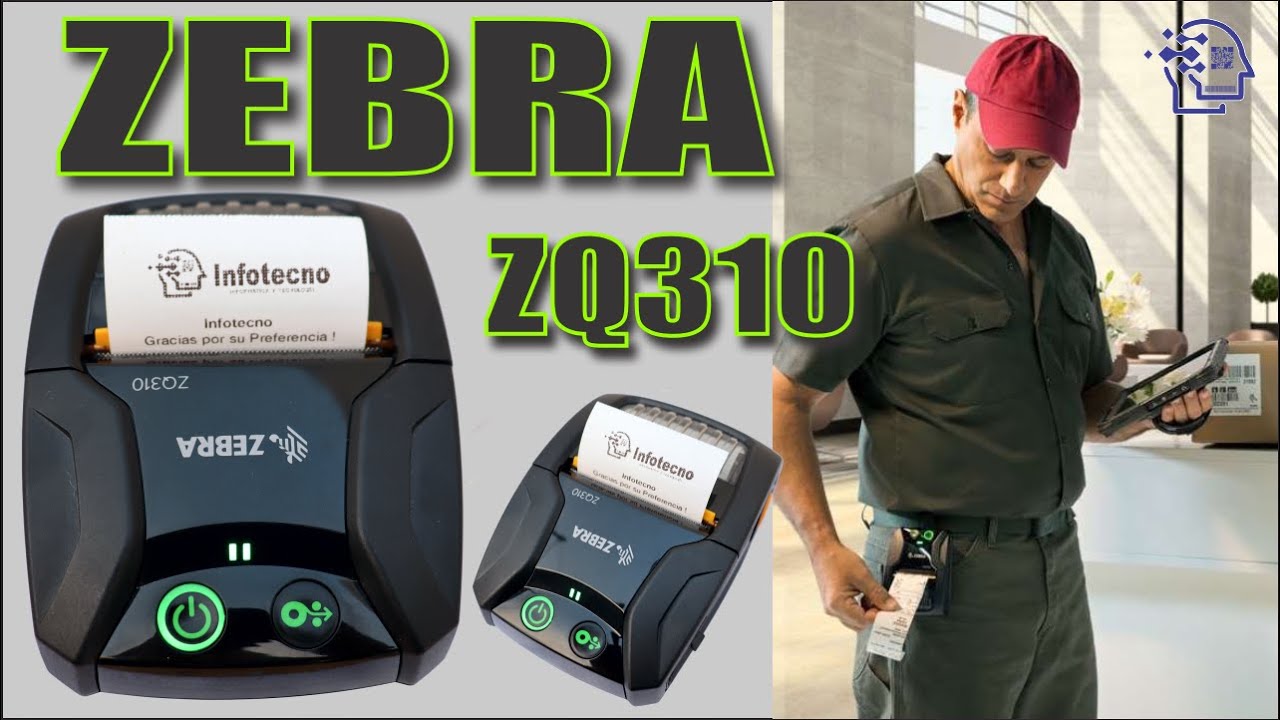 Impresora Portatil  ZEBRA ZQ310 de Zebra Technologies Diseño Robusto para Exteriores Bluetooth