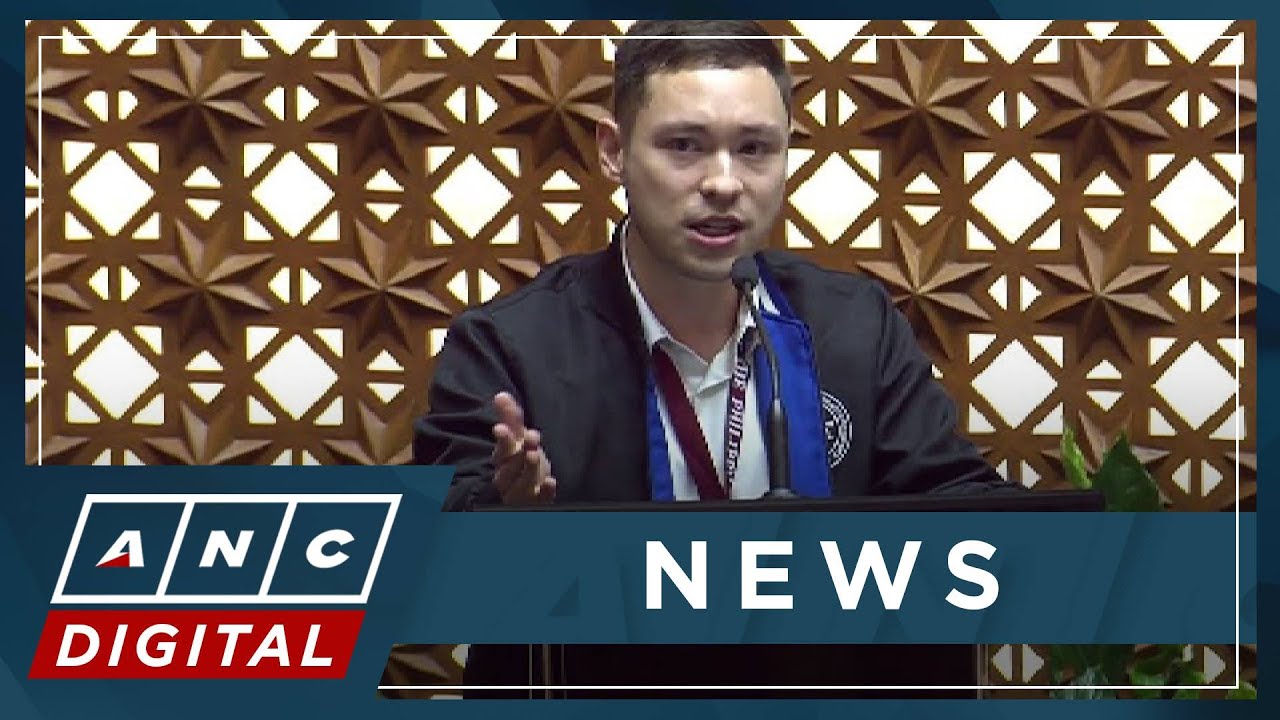 Neophyte lawmaker Ryan Santos-Recto delivers speech after completing legislation course | ANC