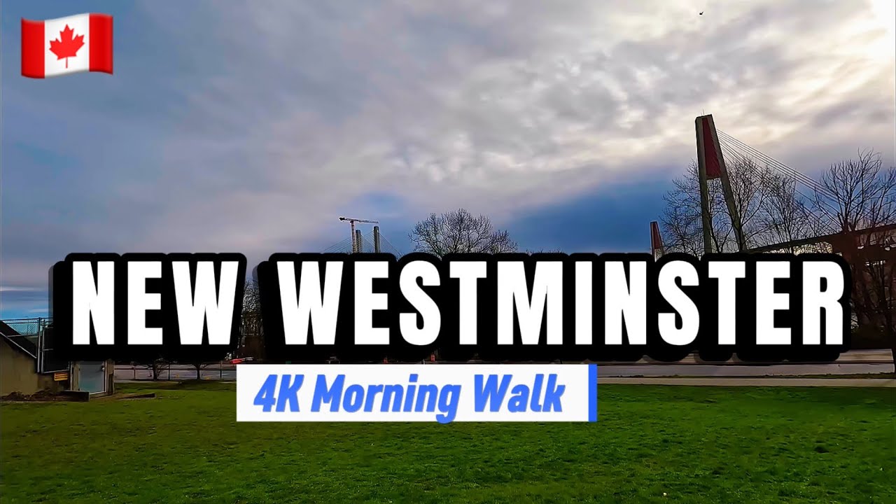 🇨🇦[4K]🚶🏿New Westminster Walking Tour-Columbia Station to Clarkson Street on Cloudy Morning 