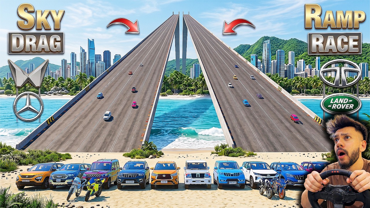 GTA 5: NEW Powerful 💪 SUVs Impossible Up-Down 😨 Drag Race Challenge! GTA 5