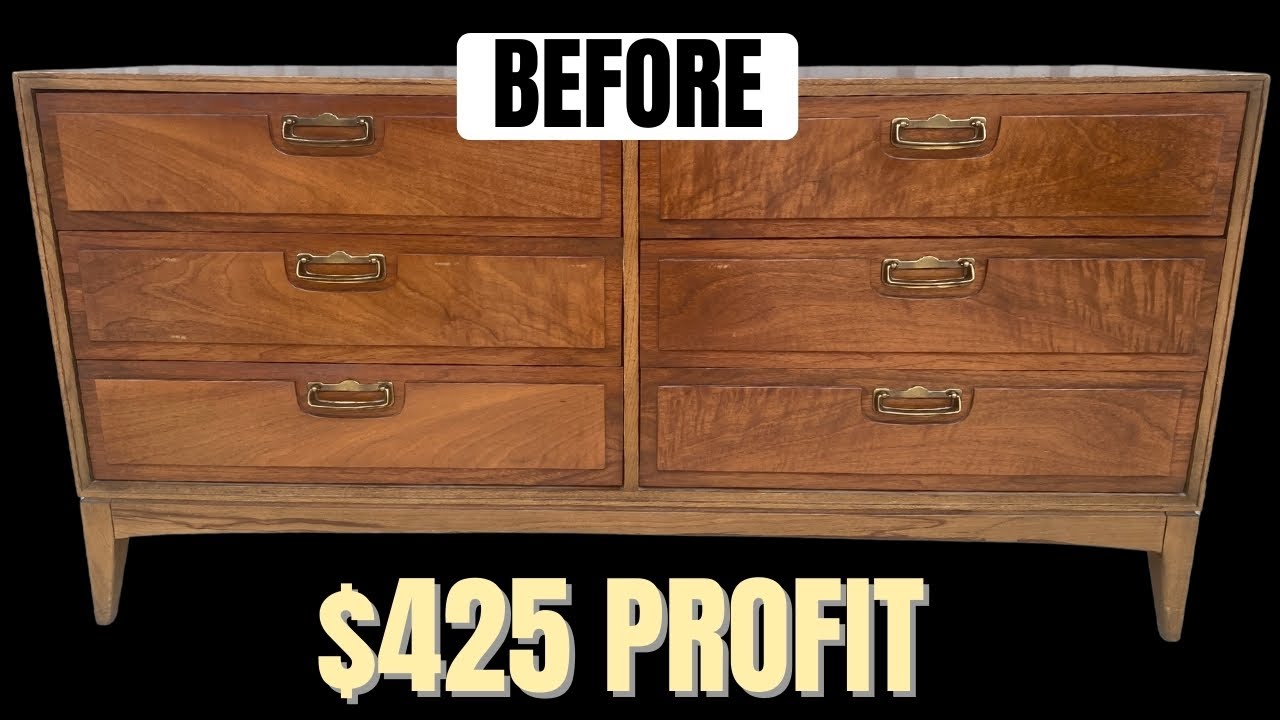 Furniture Makeover with Melange Paints | Accenting Bare Wood