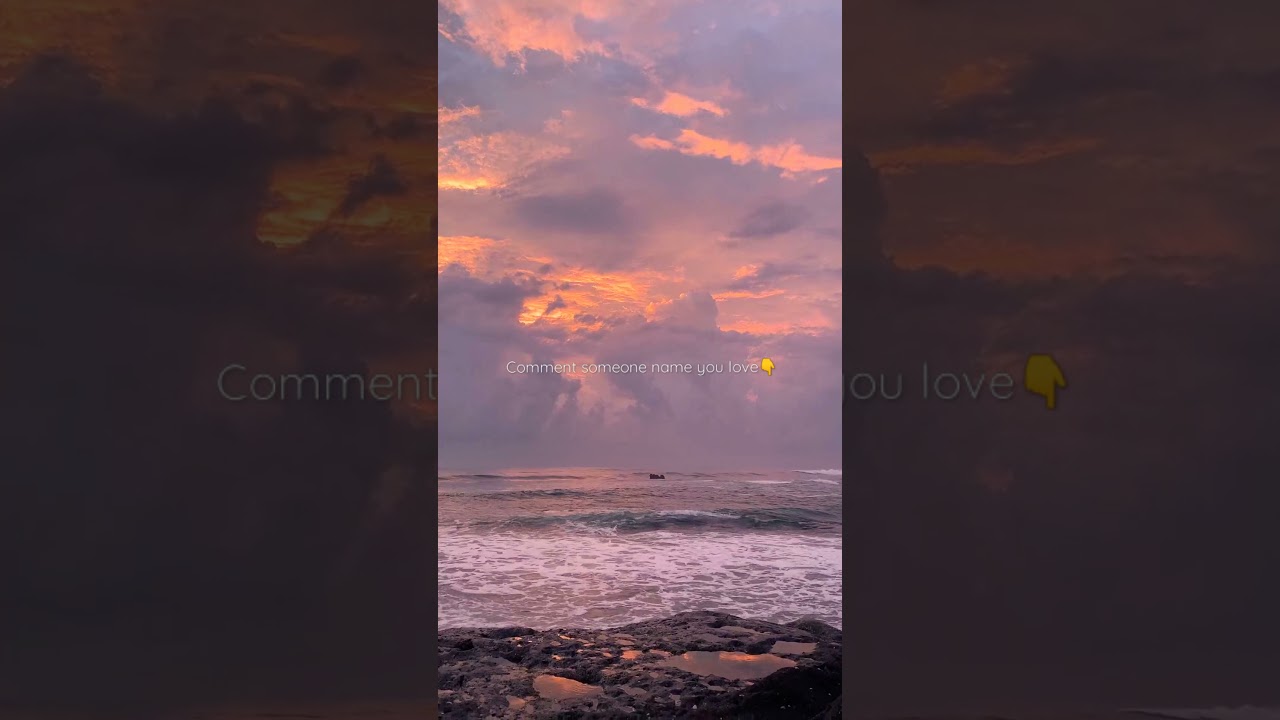 Aesthetic Sunset Beach scenery 😍 Aesthetic videos |#Shorts #Nature #beach #clouds