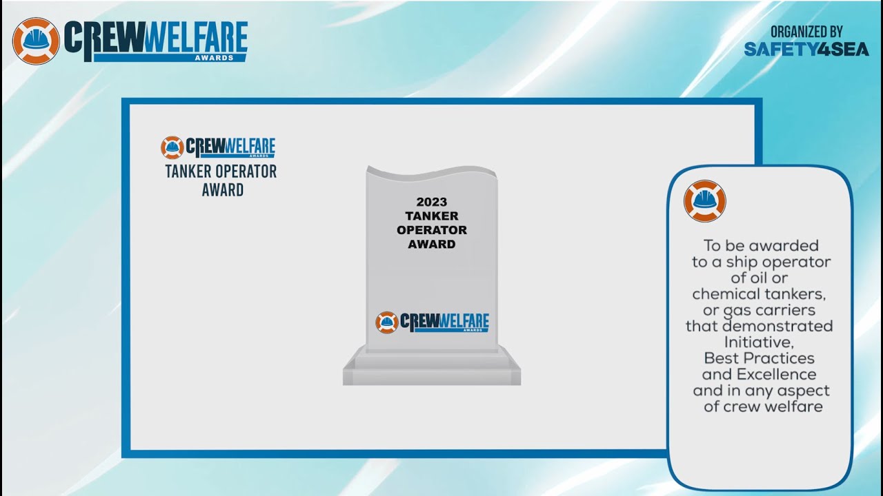 Columbia Shipmanagement receives the 2023 Crew Welfare Tanker Operator Award