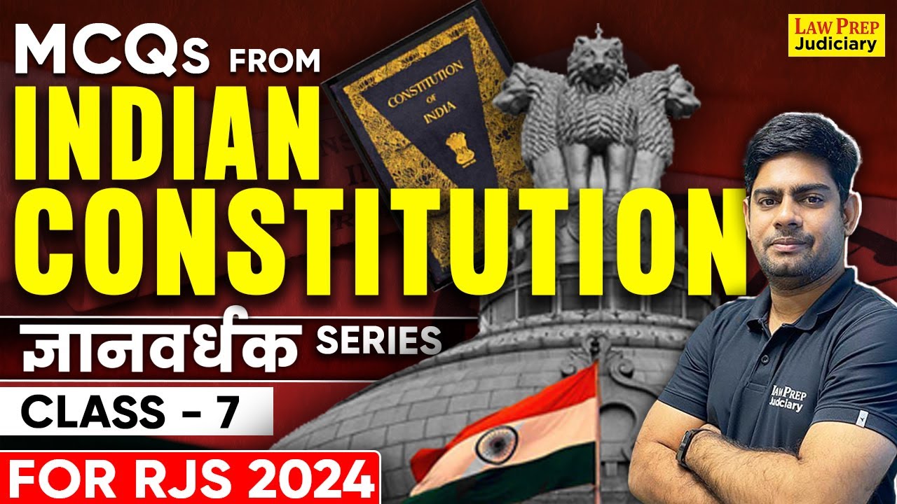 RJS 2024 : Indian Constitution | MCQs from Constitution of India by Surya Sir | Class 7