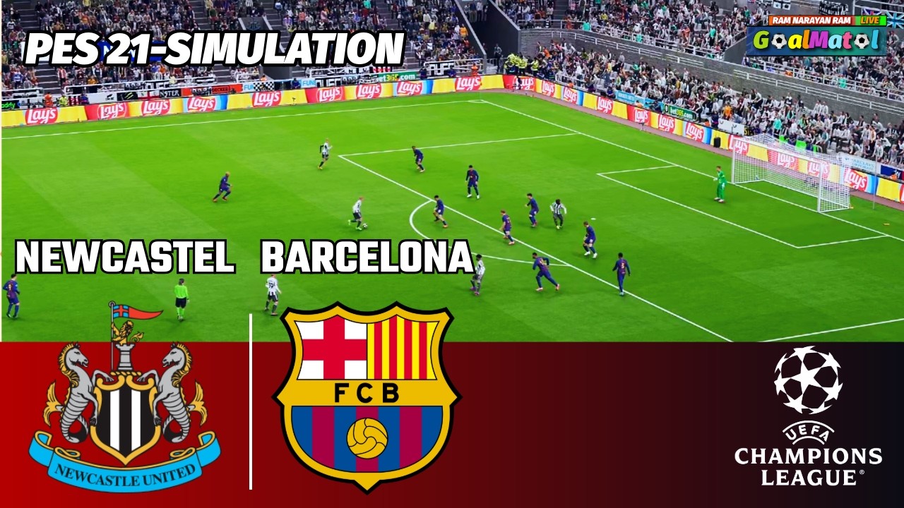 Newcastle vs Barcelona | Champions League | PES 21 Simulation