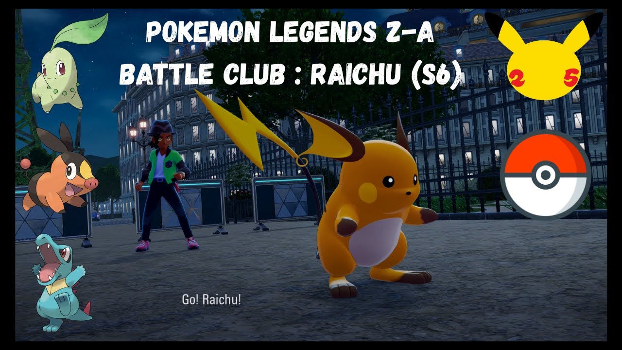 Pokémon Legends Z-A Battle Club Ranked Online Battles Season 6 Raichu