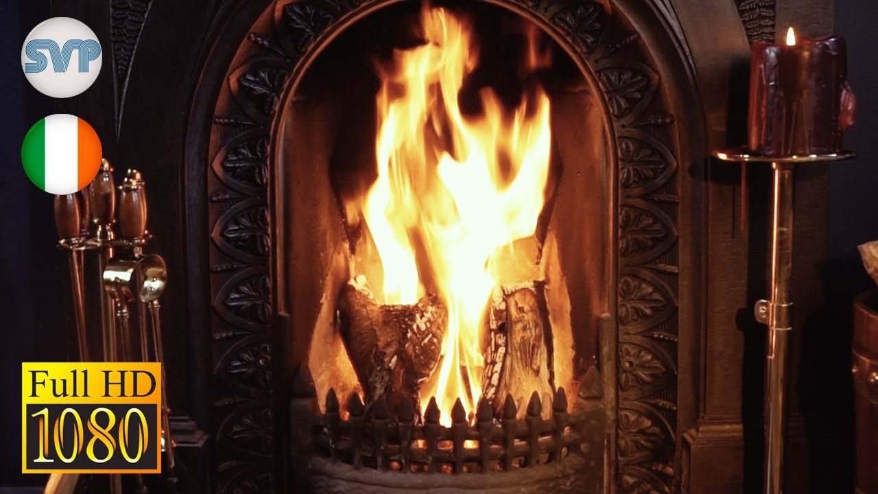 Irish Christmas Fireplace - 10 Hours - Full HD