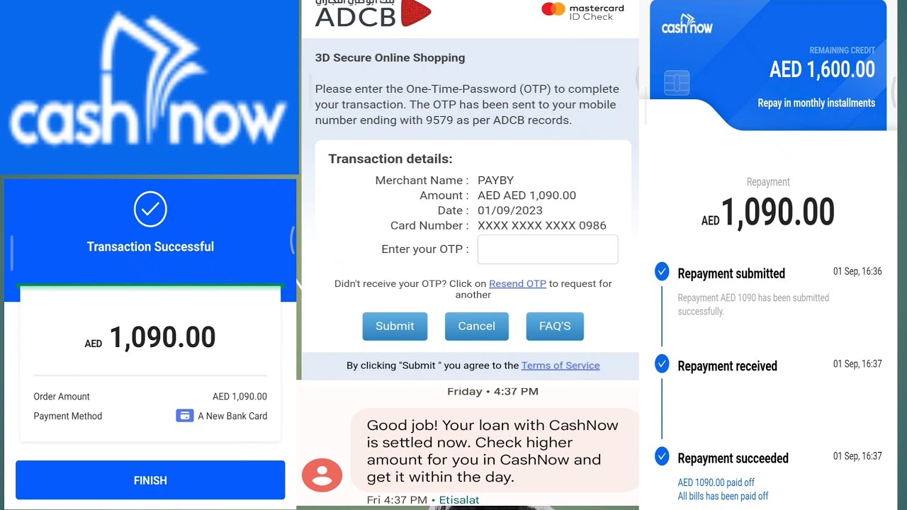 How to pay CashNow in full using Adcb online banking by choyskie tv